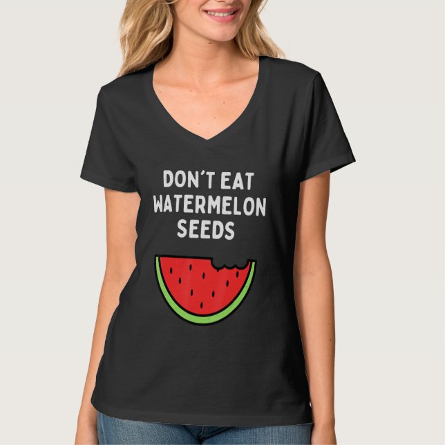 Camiseta No se coma sandía Semilla para el embarazo de las  (Anverso)