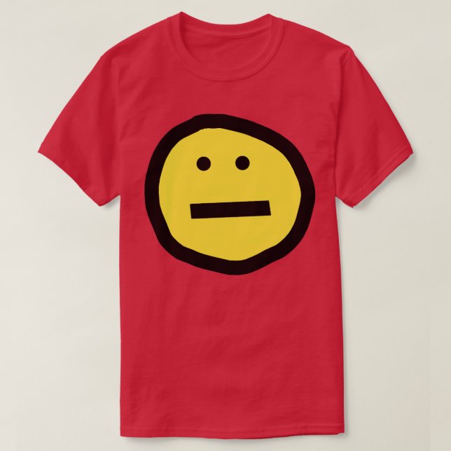 Camiseta No sé cómo me siento neutral y sonriente cara (Diseño del anverso)