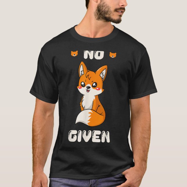 Camiseta No se da Fox - Diseño Sarcástico de Curte Fox (Anverso)