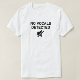 Camiseta No se detectaron vocales con diseño de audio mínim
