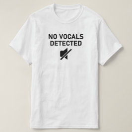 Camiseta No se detectaron vocales con diseño de audio mínim
