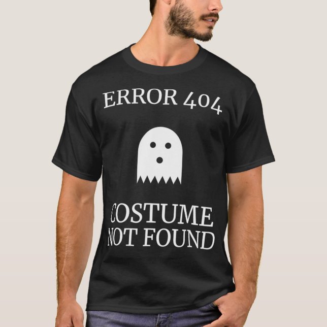 Camiseta No se encontró el disfraz del error 404 del progra (Anverso)