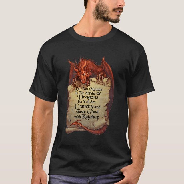 Camiseta No Se Inmiscuyan En Los Asuntos De Los Dragones Po (Anverso)