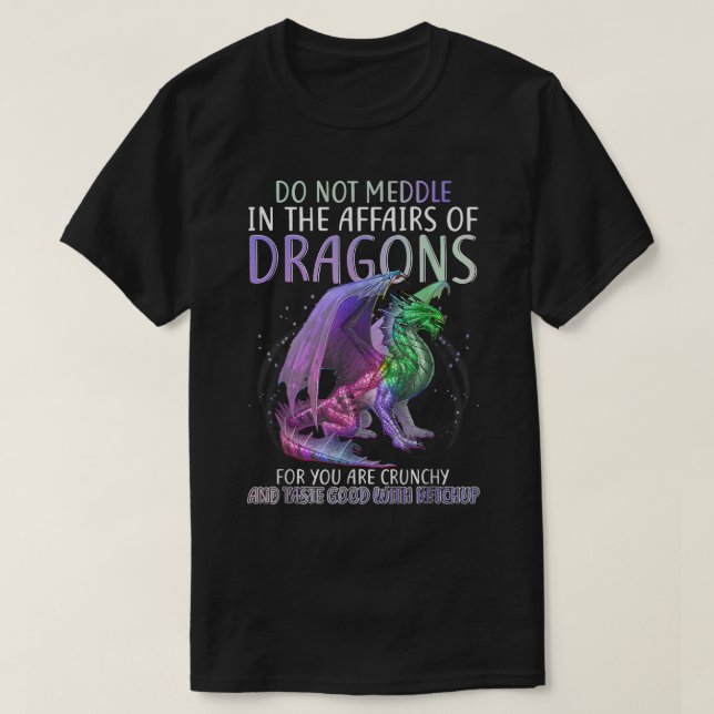 Camiseta No Se Inmiscuyan En Los Asuntos De Los Dragones Po (Diseño del anverso)