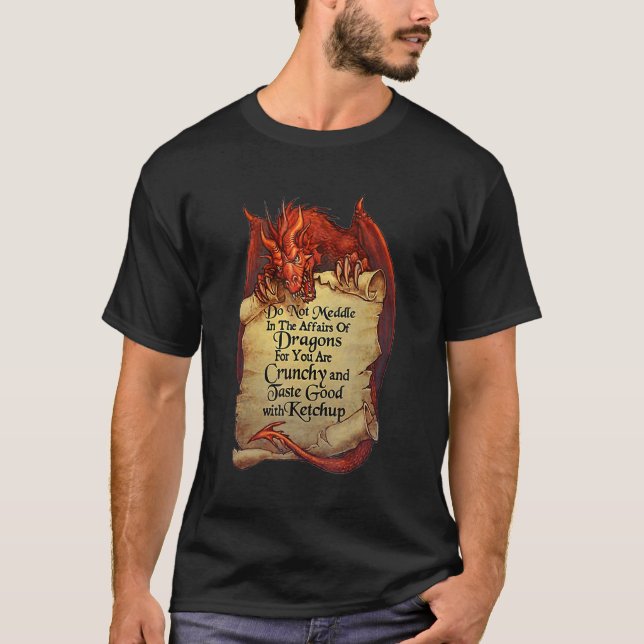 Camiseta No Se Inmiscuyan En Los Asuntos De Los Dragones Po (Anverso)