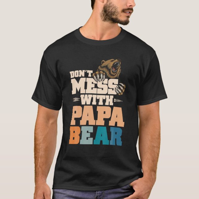 Camiseta No se mezcle con papá oso traje de familia padre (Anverso)
