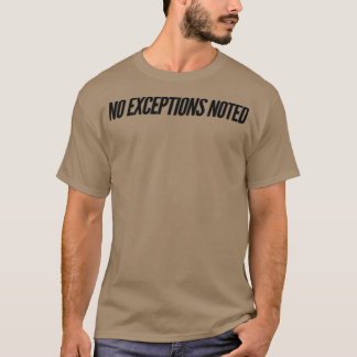 Camiseta No se observaron excepciones