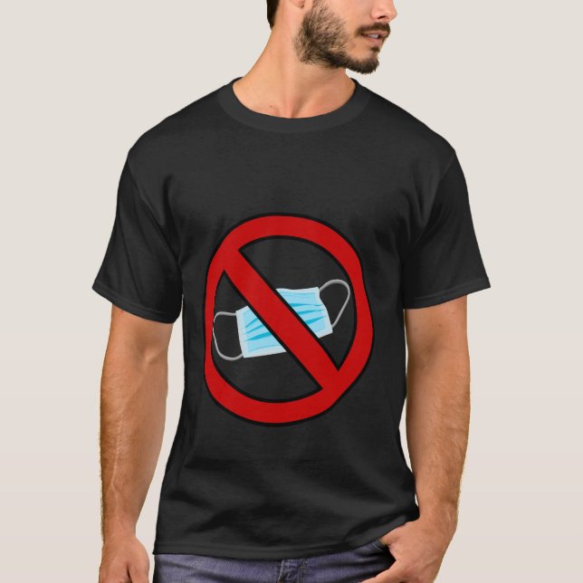 Camiseta no se permite ninguna máscara (Anverso)