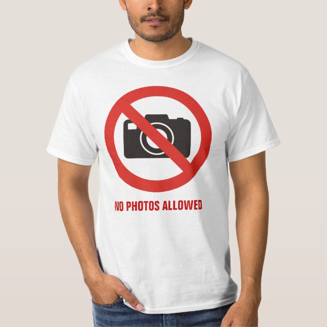 Camiseta No se permiten fotos (Anverso)