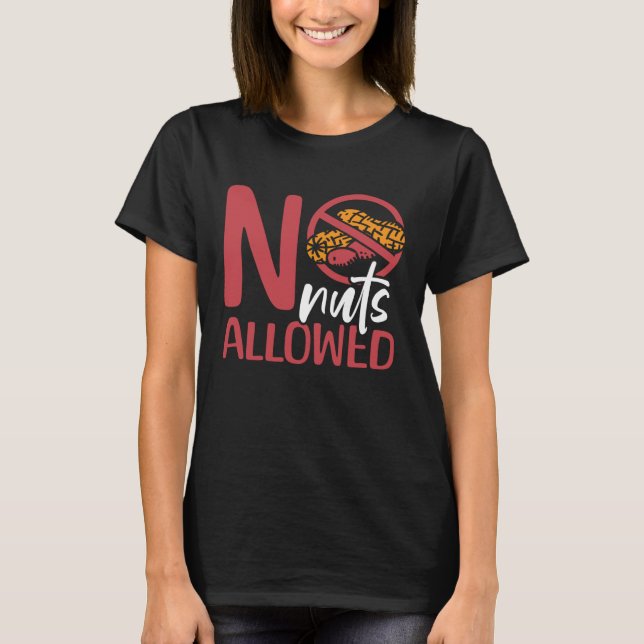 Camiseta No se permiten nueces de maní Alergia de maní alér (Anverso)