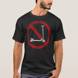 Camiseta No se permiten scooters para patinadores auténtico