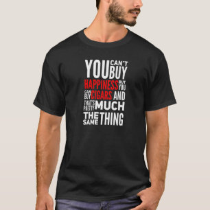 Camiseta No se puede comprar la felicidad pero sí comprar c