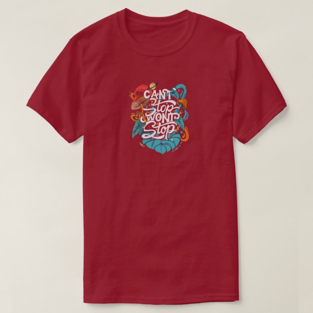 Camiseta No se puede detener querer parar (Diseño del anverso)
