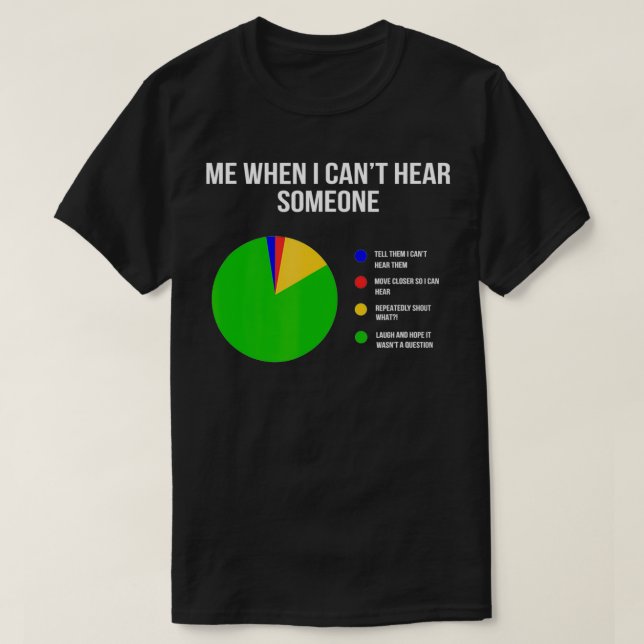 Camiseta No se puede escuchar a la persona sorda y divertid (Diseño del anverso)