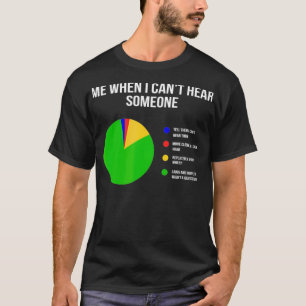 Camiseta No se puede escuchar a la persona sorda y divertid