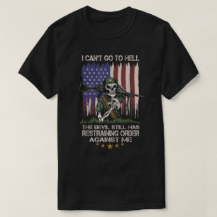 Camiseta No se puede ir al infierno El diablo todavía tien