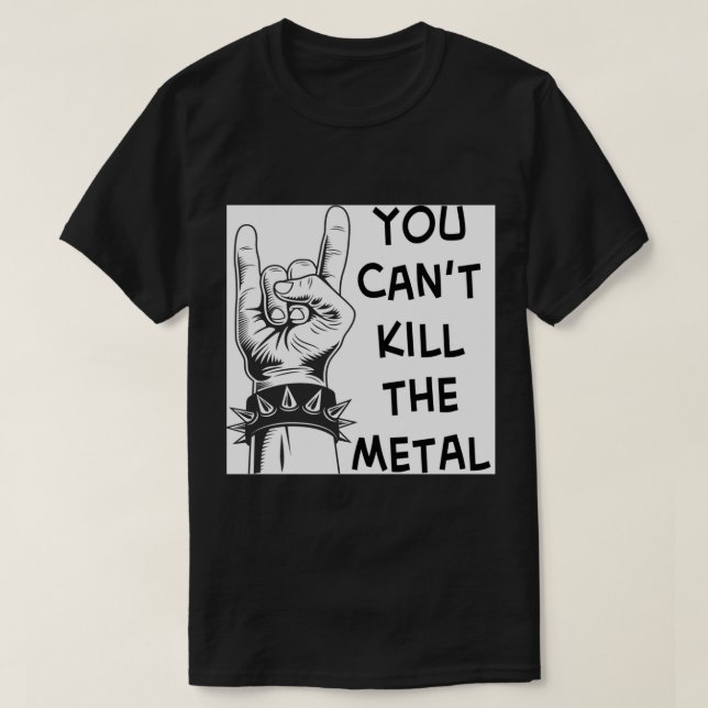 Camiseta No Se Puede Matar A La Metalizado - Tenaz Impresió (Diseño del anverso)