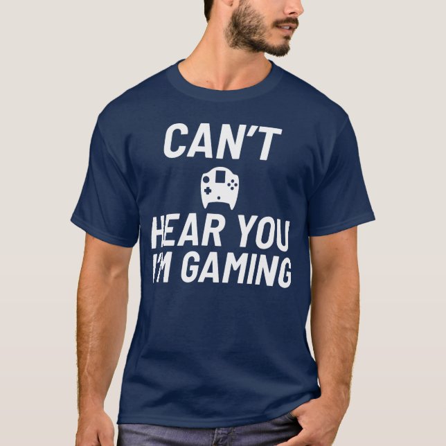 Camiseta No se puede oir que yo estoy jugando video juego J (Anverso)