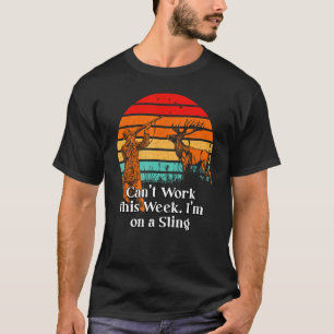 Camiseta No se puede trabajar en un empleo de Chiste de caz