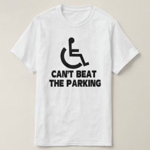 Camiseta no se puede vencer a la silla de ruedas de estacio