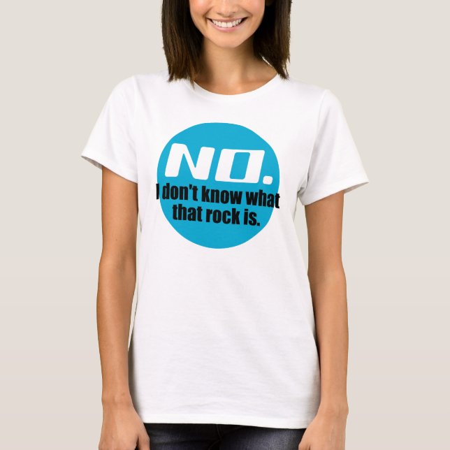 Camiseta No sé qué es esa roca (azul) (Anverso)