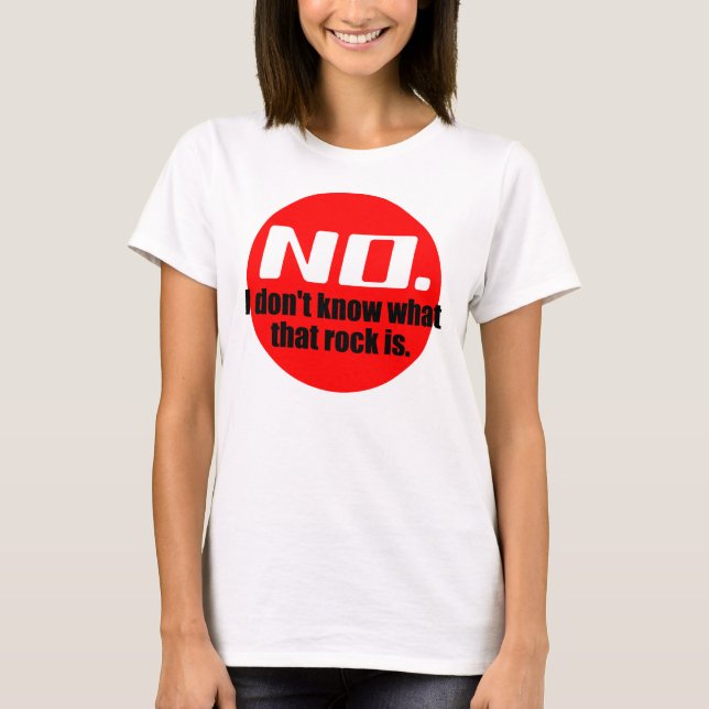 Camiseta No sé qué es esa roca (rojo) (Anverso)