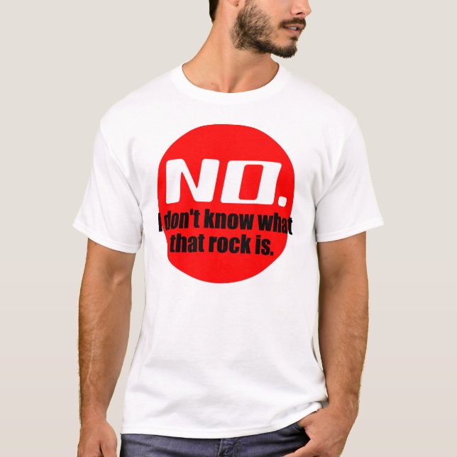 Camiseta No sé qué es esa roca (rojo) (Anverso)