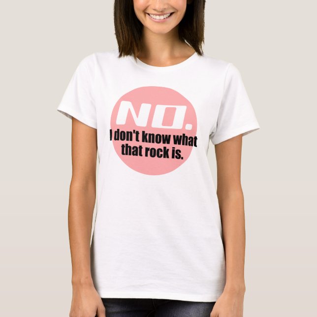 Camiseta No sé qué es esa roca (rosa) (Anverso)