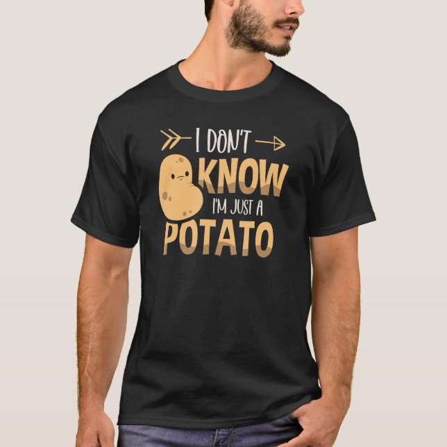 Camiseta No sé que soy sólo un tato vegetariano de papa par (Anverso)
