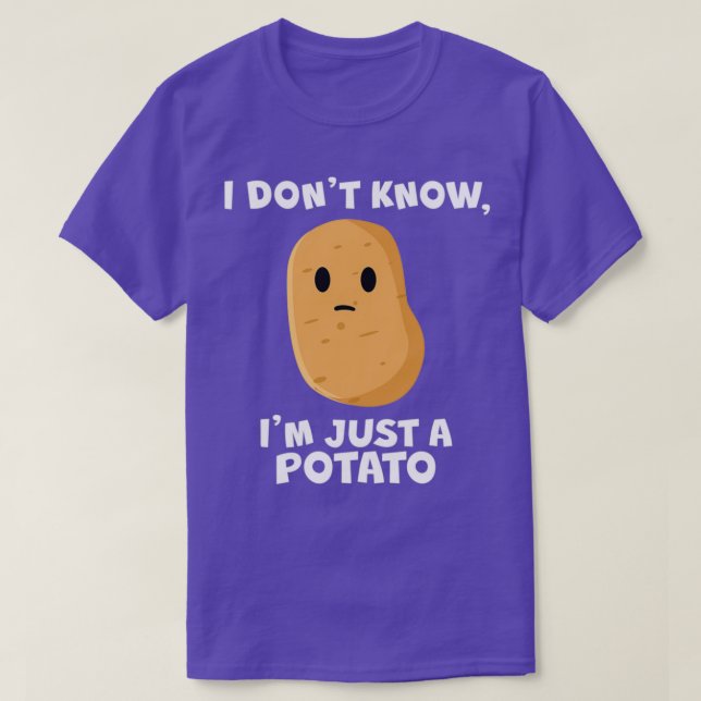 Camiseta No sé si soy solo un blanco de la papa  (Diseño del anverso)