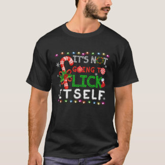 Camiseta No se va a lamer a sí misma una graciosa Navidad a