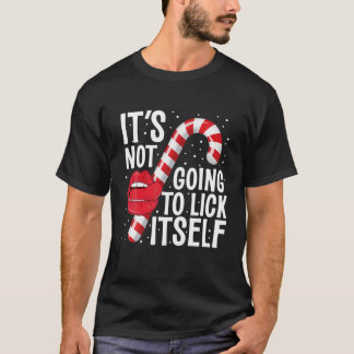 Camiseta No se va a lamer a sí mismo Navidades Candy Cane