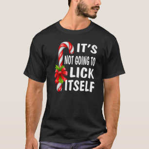 Camiseta No se va a lamer a sí mismo Navidades Candy Cane
