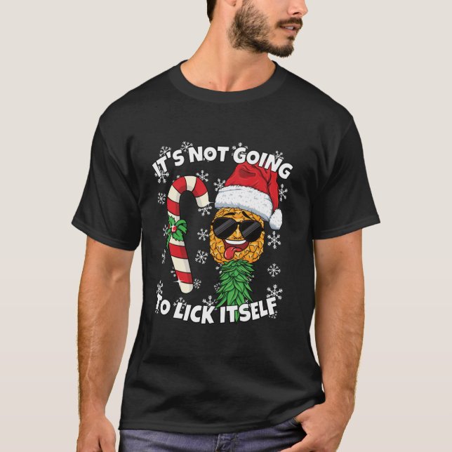 Camiseta No se va a lamer a sí mismo Navidades me cantan (Anverso)