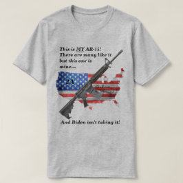 Camiseta No se violará la bandera estadounidense mi AR15