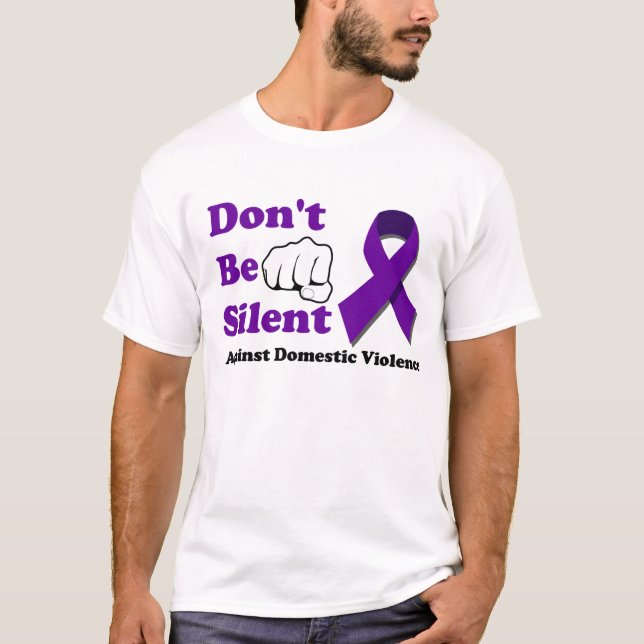 Camiseta No sea conciencia silenciosa de la violencia de (Anverso)
