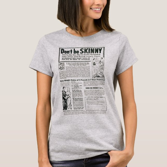 Camiseta No seas flaco anuncio vintage (Anverso)