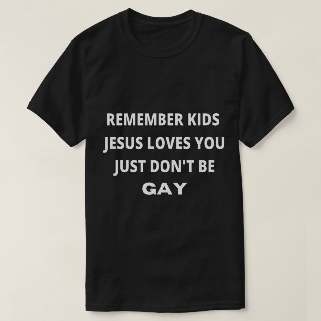 Camiseta No seas gay. (Diseño del anverso)