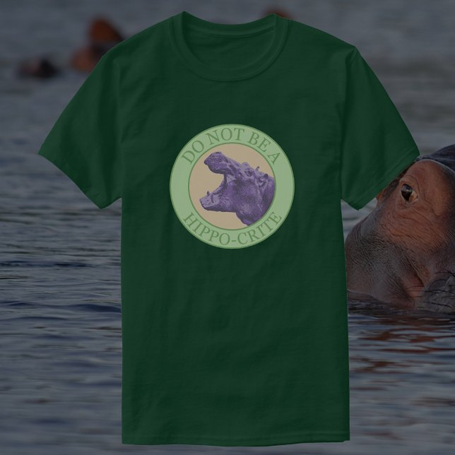 Camiseta No seas hipócrita - Punny Purple African Hippo (Subido por el creador)