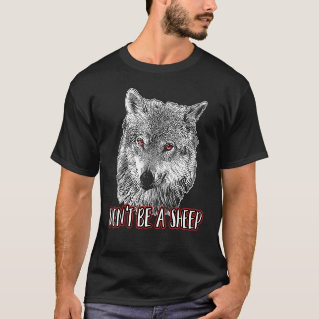Camiseta No seas lobos de vísceras con temática de lobo de  (Anverso)