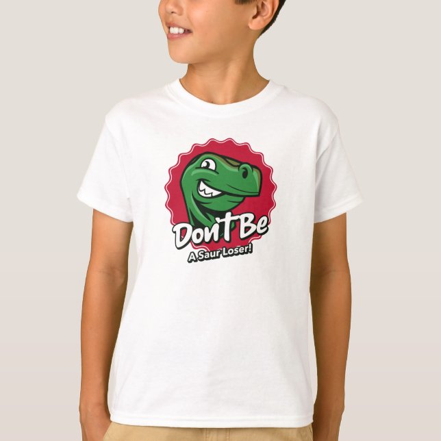 Camiseta No seas un dinosaurio perdedor de los saurios (Anverso)