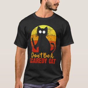 Camiseta No seas un gato asustadizo Miau Gato de terror san