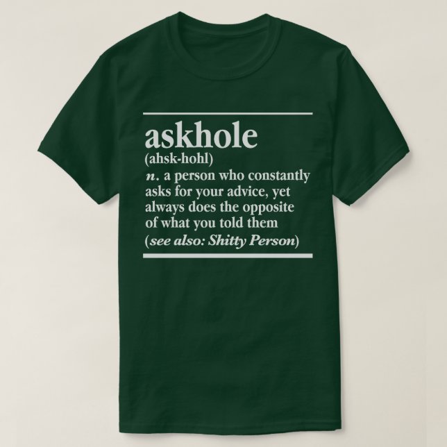 Camiseta No seas un imbécil (Diseño del anverso)
