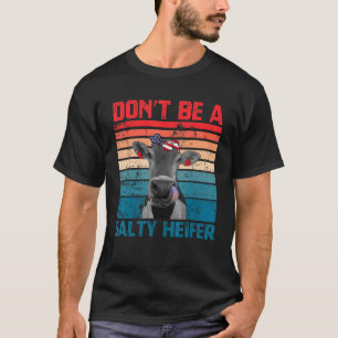 Camiseta No seas una gallina de vaca de la bandera de EE.UU