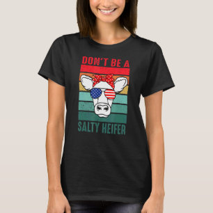 Camiseta No seas una gallina de vaca de la bandera estadoun