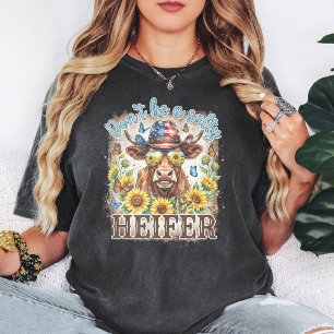 Camiseta No Seas Una Novilla Salada Vaca Divertida Bandera 