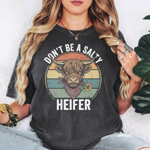 Camiseta No Seas Una Novilla Salada Vaca Highland Divertida