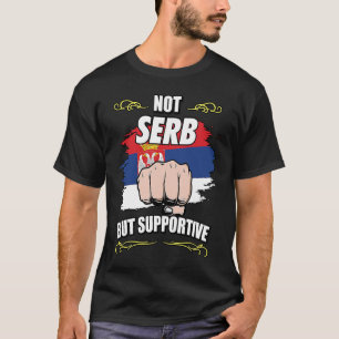 Camiseta No serbio sino solidario viaje turista serbio Serb