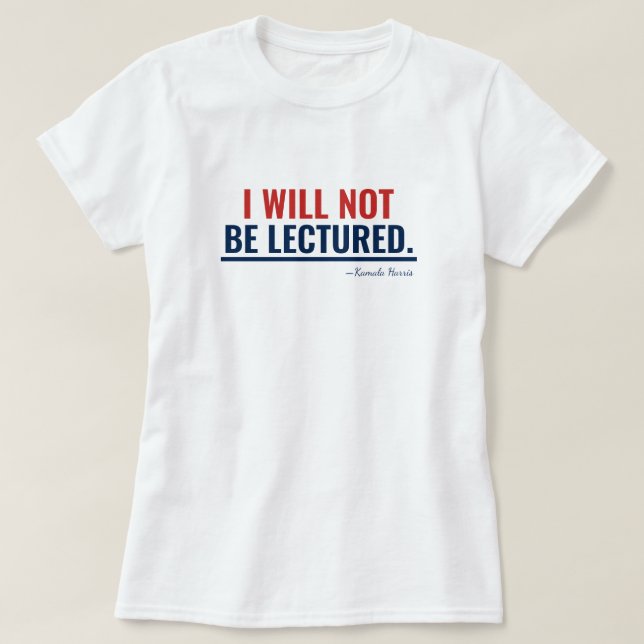 Camiseta No Seré Lecturado Por Kamala Harris (Diseño del anverso)