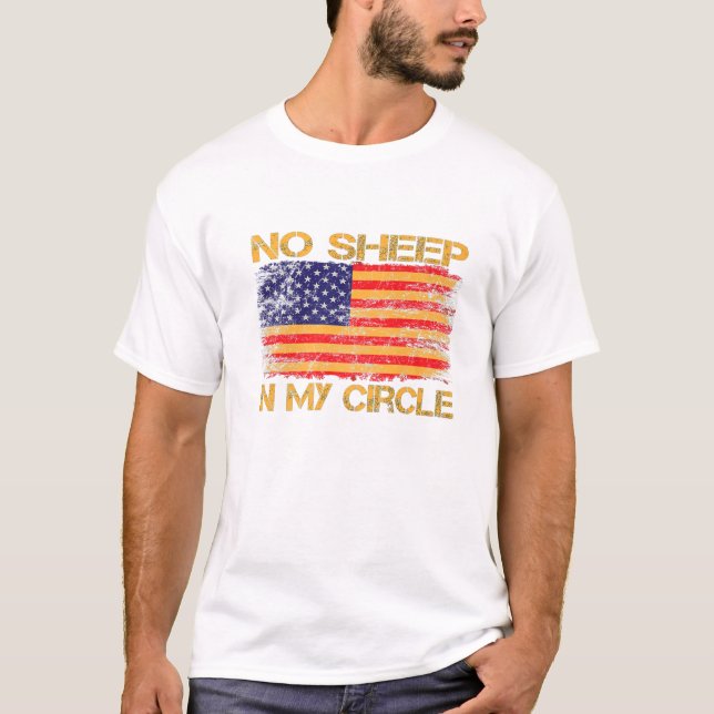Camiseta No Sheep In My Circle Vintage Flag (Anverso)